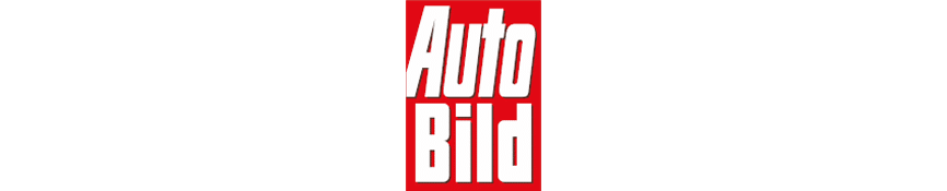 Logo de Auto Bild en fuente roja y cursiva sobre un fondo blanco.