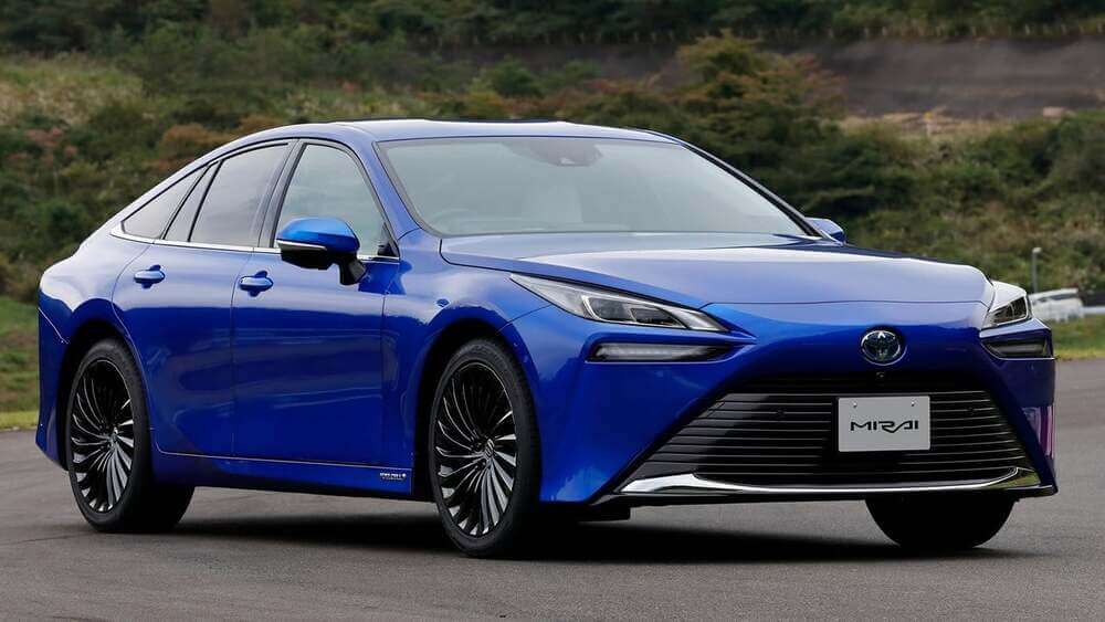 Toyota Mirai azul.